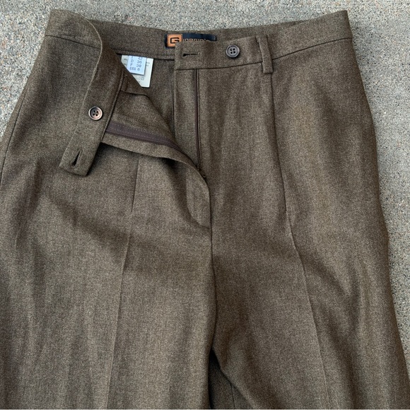 Giorgio's of Palm Beach Virgin Wool Dress Pants Women 6 Brown Italy 26x29.5" Zip - Picture 6 of 11